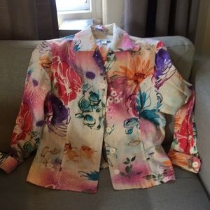 COLDwater creek hand painted linen #8 fits #6 slim